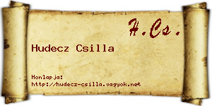 Hudecz Csilla névjegykártya