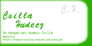 csilla hudecz business card